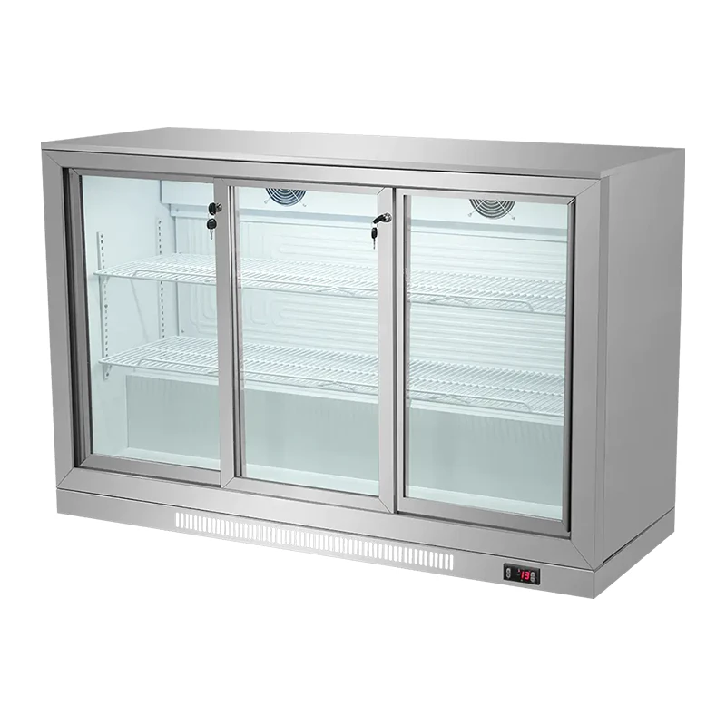 Triple Sliding Door Beer Refrigerator factory